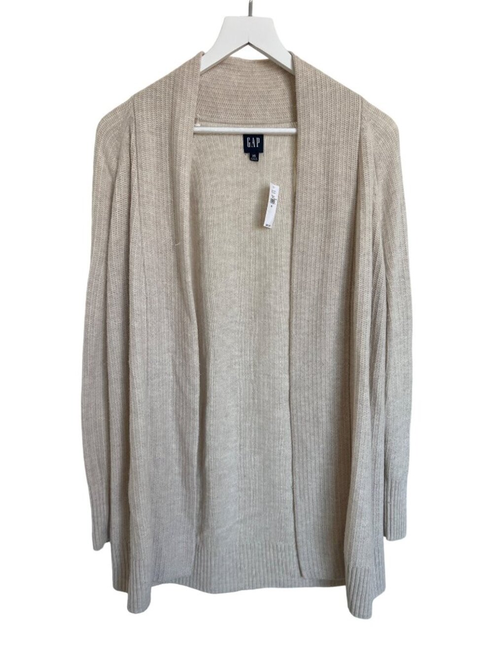 Gap Oatmeal Open Front Soft Knit Cardigan Sweater